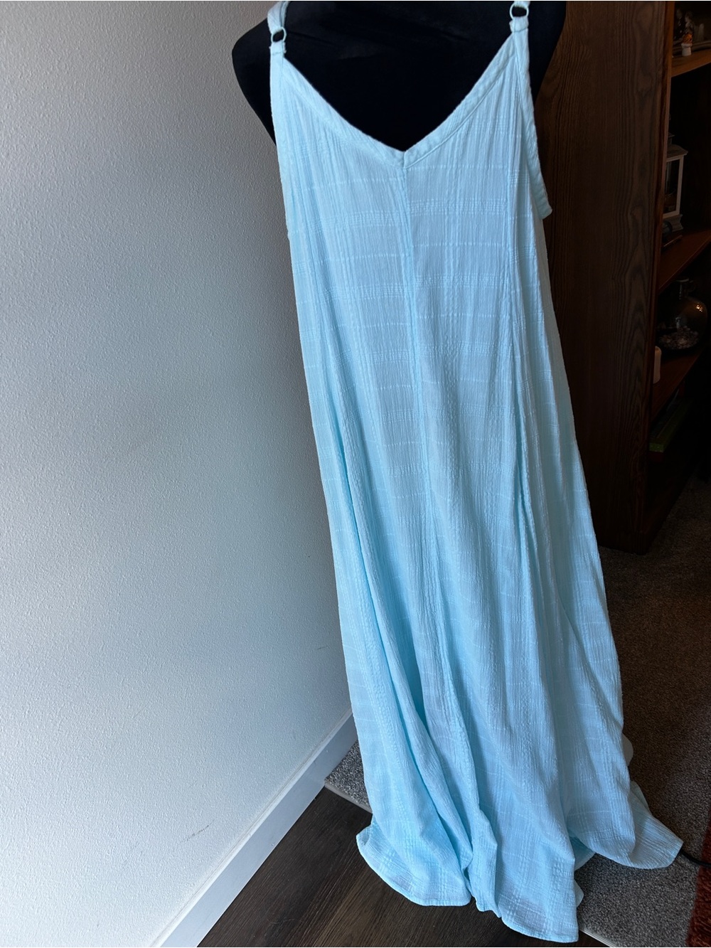 torrid Light Blue V-Neck Flowing Maxi Dress